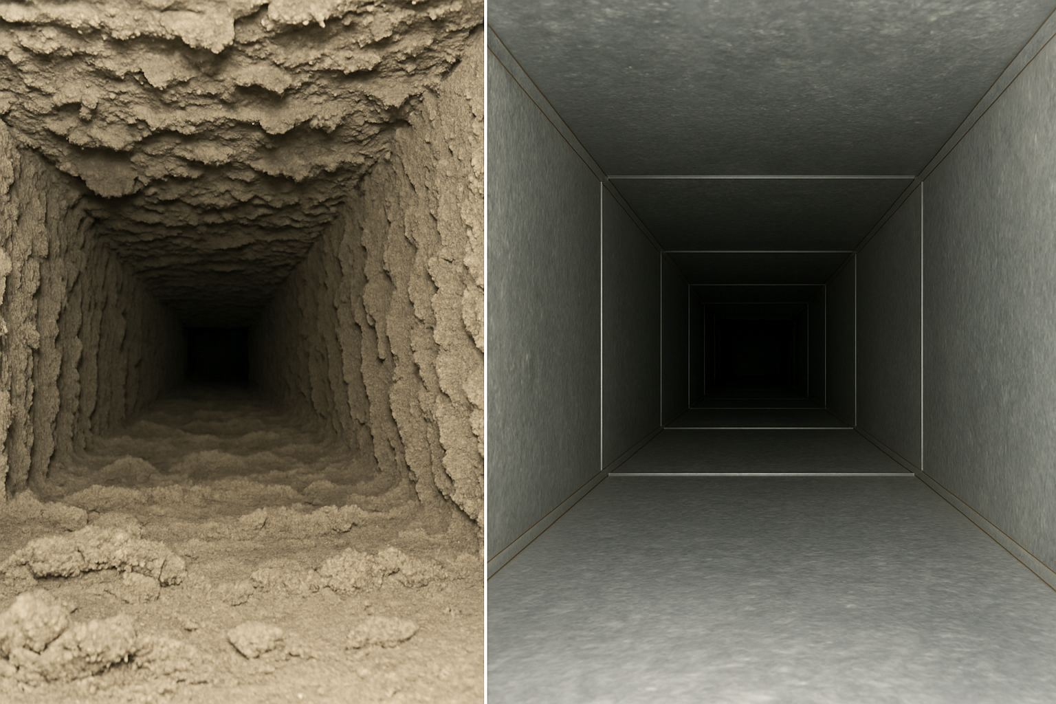 Duct cleaning professional at work